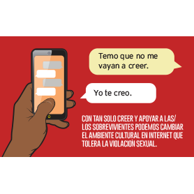 Post card with text conversation in Spanish
