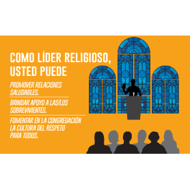 Postcard that says, "como lider religioso, usted puede..."