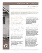 Housing & Sexual Violence Research Brief Cover with image of door