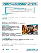Healthy Communications with Kids sheet