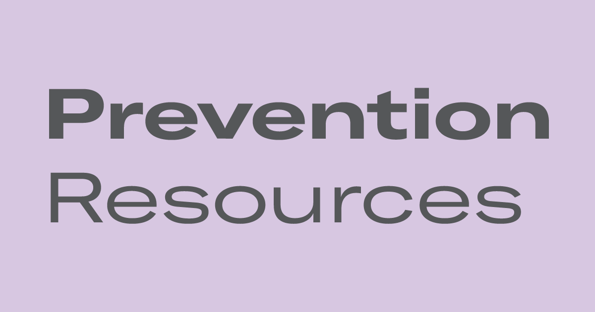 Prevention Resources