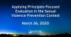 Applying Principles-Focused Evaluation in the Sexual Violence Prevention Context March 26, 2020