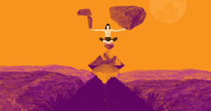 Women finding balance through meditation