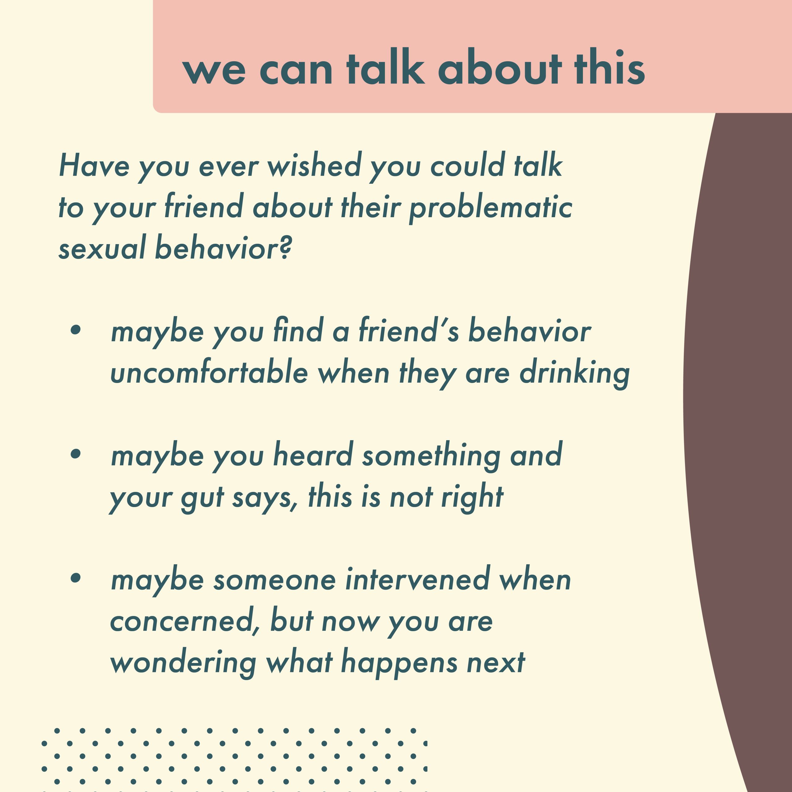 We Can Talk About This