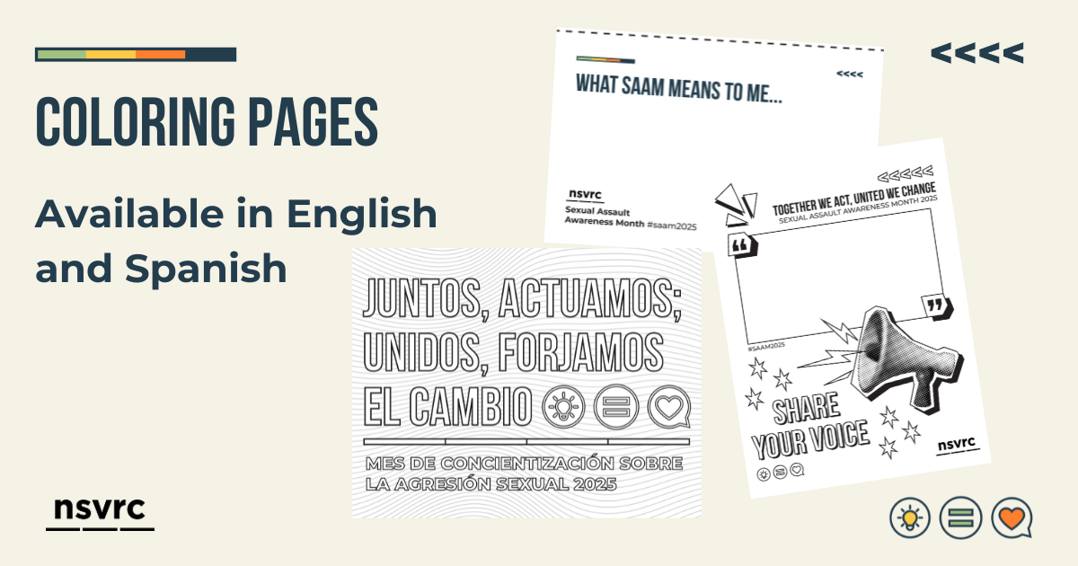Coloring for Change: New SAAM 2025 Coloring Pages in English and Spanish