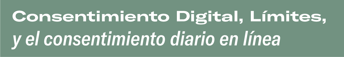 Consentimiento Digital, Límites, y el consentimiento diario en línea